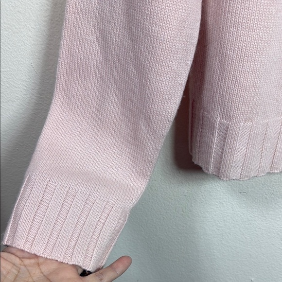 (R6) EQUIMENT Women Pink Turtleneck Sweater, Size M,50%wool y, 50% cashmere - Picture 5 of 14